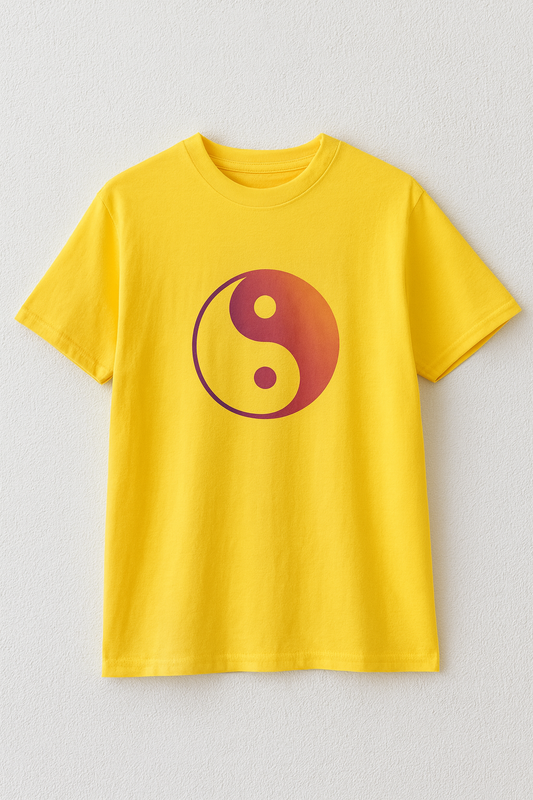 Remera degradé naranja y violeta