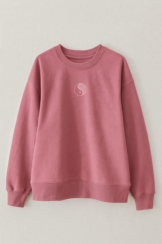 Buzo Yin Yang bordado rosa